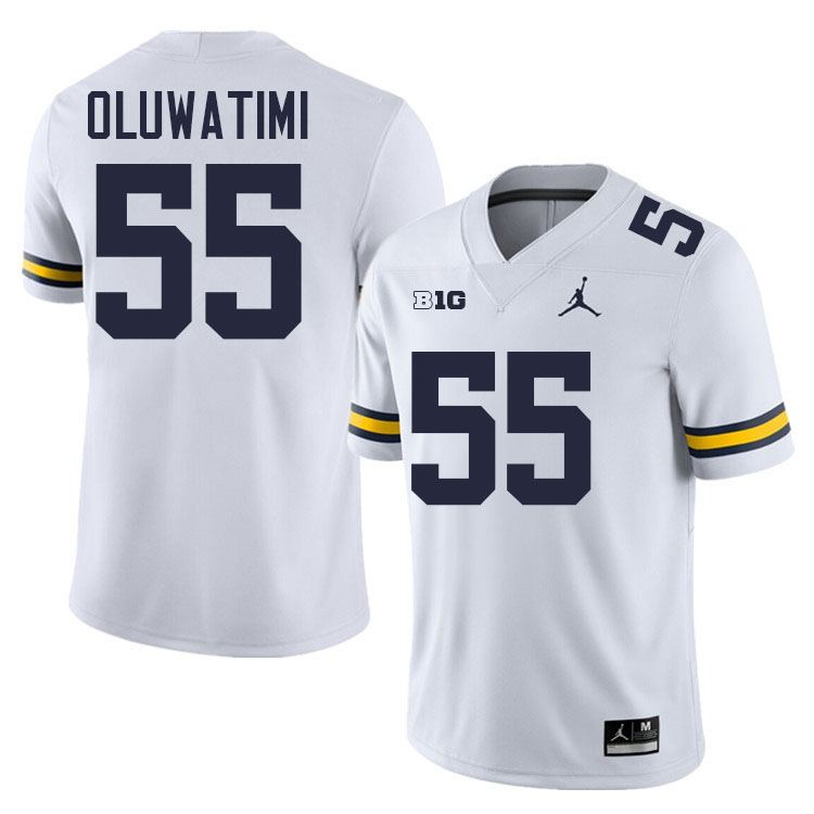 Olu Oluwatimi Michigan Jersey,Michigan Wolverines #55 Olu Oluwatimi Jersey Youth-White